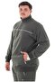 Men's Plus Size Suitable for up to 154 Kilos Size 2 Thread Stand Collar Zipper Tracksuit Set
