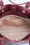 Women's Burgundy Bouquet 3-Compartment Medium Size Lined Snap Closure Hand and Shoulder Bag - 4