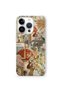 iPhone 13 Pro Max Compatible Mushroom Garden Patterned Transparent Phone Case