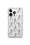 iPhone 14 Pro Max Compatible Finger Heart Pattern Transparent Phone Case