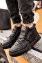 Ch057X Ghost Line Men's Sports Casual Lace-Up Leather Boots Csst - Black