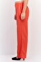 Women Regular Fit Plain Wide Leg Pants, Red - 3