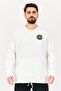 Men Loose Fit Long Sleeve Outdoor Sweatshirt, White
