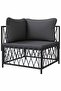 Garden Corner Sofa with Cushions Anthracite Woven Fabric - 2
