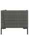 3 Piece Garden Lounge Set Dark Grey Half Round Poly Rattan - 7