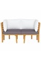 2-Seater Garden Sofa with Cushions Solid Acacia Wood - 2