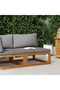 Sectional Middle Sofa & Dark Grey Cushion Solid Acacia Wood