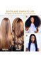 Electric Hot Comb, Ceramic Curling Flat Iron, Professional High Heat Hair Press Comb - 2