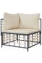 Garden Corner Sofa with Beige Cushions Poly Rattan - 2