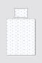 100% Cotton Satin Children's Bed Sheet Set - Ribbon / Blue (120 Thread Count / cm²)
