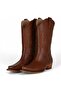 Tan Embroidered Men's Cowboy Boots - 2