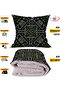Green Black Ethnic Pattern Tv Blanket Optional Decorative Pillow Throw Pillow 2 in 1 Blanket