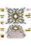 Cyclic Oriental Pattern Tv Blanket Optional Decorative Pillow Cushion 2 in 1 Blanket