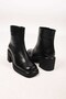 Laceless Zippered Thermo Sole Genuine Leather Heeled Boots 336-1231 Women's Boots - 8