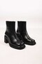 Laceless Zippered Thermo Sole Genuine Leather Heeled Boots 336-1231 Women's Boots - 6