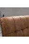 Aragon 150x200 Caramel Queen Platform Bed - Foam Slats, Fabric, 2-Year Warranty - 7
