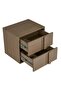 Allison 2-Drawer Nightstand in Natural Oak - Stylish Bedroom Storage with Melamine Finish - 2