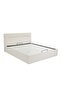 Hendrix 180x200 King Bed with Hydraulic Storage - White Fabric Bed with 2-Year Warranty - 5