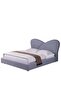 Petal 180x200 Upholstered King Bed - Grey Fabric, Solid Wood & Metal Frame, 2-Year Warranty - 2