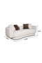 Adrika 3 Seater Fabric Sofa - Brown | Solid Wood Frame | Stylish & Comfortable | 2 Year Warranty - 5