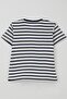 Boy's T-Shirt with Placket and Stripes, 1-4 Years, White - 2