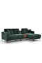 Urvi Fabric Right Corner Sofa - Green | Stylish & Comfortable | 2-Year Warranty | Wood & Fabric - 7