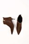 Laceless Zippered Neolite Sole Genuine Leather Thin Heeled Boots 337-2308 Women's Boots - 7