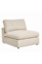 Neithan 1 Seater Armless Fabric Sofa - Beige, Stylish Wood Frame, 2 Year Warranty, Modern Design - 2