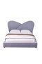 Petal 150x200 Upholstered Queen Bed - Grey Fabric, Solid Wood & Metal Frame, 2-Year Warranty - 7