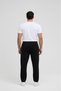 Men's Black Cotton Baggy Fit Sweatpants - 2