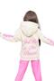 Girl's Sweatshirt with Back Printed and Text Detail on the Sleeves Pink Tracksuit Set - 8