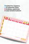 My Baby's Supplementary Food Menu Meal Tracking Chart for Mothers Weekly Meal Menu Planner with Magnet - 2