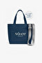Blue Denim Large Canvas Bag