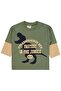 Dinosaur Printed 6-18 Months Sweatshirt - Khaki 12-18 Months - 2