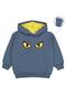 Göz Printed Hooded Sweatshirt for Ages 2-5 - Gray 3-4 Years