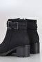 Bln 703 Belt Buckle Thick Heeled Boots - 4