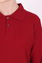 Unisex Adult Polo Neck School T-Shirt Basic Long Sleeve School T-Shirt 100% Cotton S-2Xl Burgundy - 9
