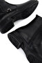Women's Genuine Leather Black Leather Heeled Boots - 3