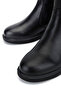 Women's Genuine Leather Black Leather Heeled Boots - 4
