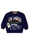Los Angeles Alev Printed 2-5 Years Old Tracksuit Set - Navy Blue 3-4 Years Old - 3