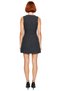 Women's A-Line Herringbone Weave Asymmetrical Mini Dress Stylish Crew Neck Sleeveless Winter Model - 4