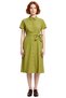 Women's Seersucker Woven Midi Length Short Sleeve Shirt Dress Offers Modern Elegance and Comfort Quality - 3