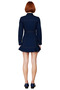 Women's 100% Cotton Woven Shirt Collar Buttoned Ruffled Mini Long Sleeve Dress Stylish Design - 4