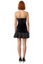 Women's Strapless Skater Fit Velvet Detailed Mini Dress Complements Your Elegance at Special Occasions - 4