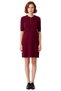 Women's Polo Neck Short Sleeve Knit Mini Dress with Shift Pattern Provides All-Day Comfort. Good Quality - 3