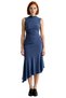 Women's Evening Dress Skater Dress Mock Neck Sleeveless Midi Length Plain Pattern Stylish Ideal Choice for Night and Events - 3