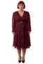 Women's Elegant Floral Double-Breasted Midi Dress Chiffon Woven Belted V Neck Balloon Sleeve Spring Autumn - 3