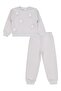 Flower Embroidered Tracksuit Set for Ages 2-5 - Gray 4-5 Years - 2