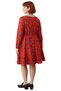 Women's a Line Sweetheart Neck Floral Print Long Sleeve Short Plus Size Woven Dress Spring Autumn - 4