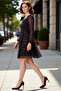 Women's Plus Size a Line Chiffon Geometric Pattern Mini Sweetheart Neck Balloon Sleeve Spring Autumn Dress